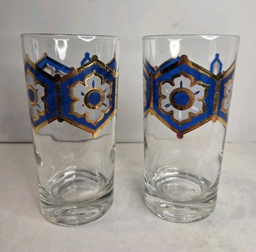 Vintage libbey glassware blue - vintage,